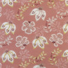 Algodón estampado SALA Rosa afrutado / Camello
